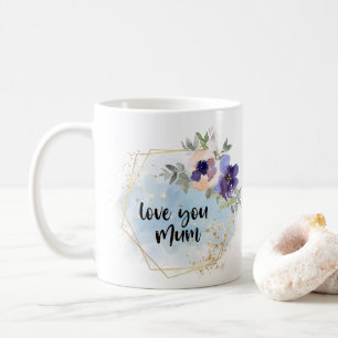 Mug Aimez-vous maman Aquarelle cadeau Floral