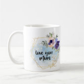 Mug Aimez-vous maman Aquarelle cadeau Floral (Gauche)