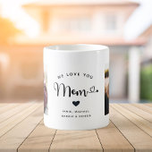 Mug Aimez-vous Maman Coeurs Personnalisé Deux Photo Ch