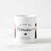 Mug Aimez-vous Meemaw Hearts Custom Deux Photo Café Mu (Centre)
