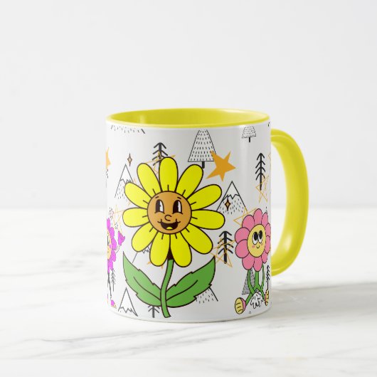 Mug aimez-vous-même Visage Smiley Drôle Design Cool (Devant droit)