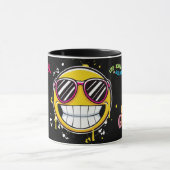 Mug Aimez vous-même Visage Souriant Drôle Design Cool (Centre)