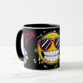 Mug Aimez vous-même Visage Souriant Drôle Design Cool (Devant gauche)