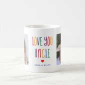 Mug Aimez-vous oncle | Texte couleur arc-en-ciel de de (Centre)