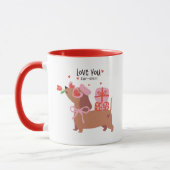 Mug Aimez-vous quatre-jamais mignon chien français Dac (Gauche)