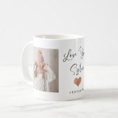Mug Aimez-vous soeur | Deux script photo et coeur (Devant gauche)