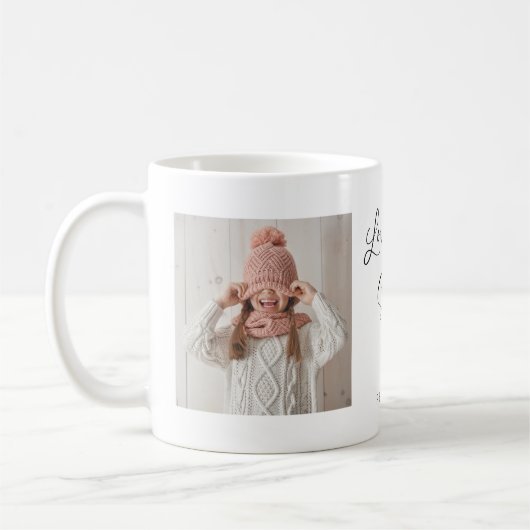Mug Aimez-vous soeur | Deux script photo et coeur (Gauche)