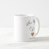 Mug Aimez-vous soeur | Script manuscrit et coeur (Devant droit)
