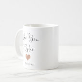 Mug Aimez-vous soeur | Script manuscrit et coeur (Devant gauche)