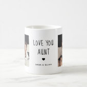Mug Aimez-vous tante | Texte manuscrit de deux photos (Centre)