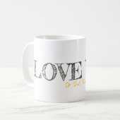 Mug AIMEZ-VOUS Typographie À LA LUNE & RETOUR Sweet (Devant gauche)
