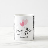 Mug Aimez-vous Valentines jour Coeurs mignons nom phot (Centre)