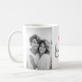 Mug Aimez-vous Valentines jour Coeurs mignons nom phot (Gauche)
