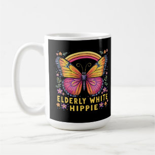 Mug Aîné Blanc Hippie Drôle Citation Humour Rétro
