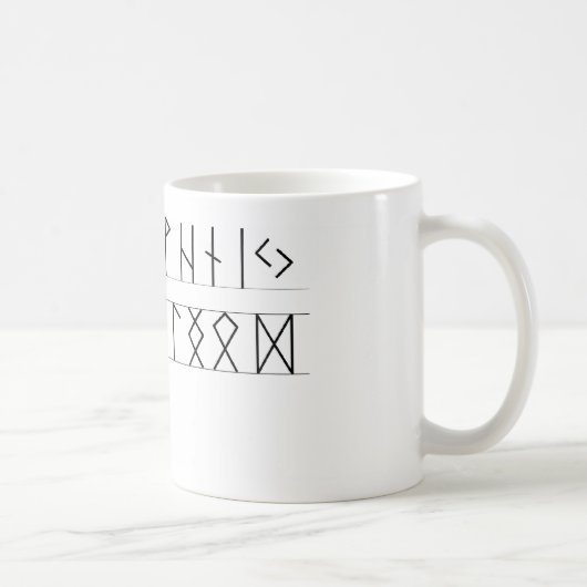 Mug Aîné Futhark de runes (Droite)