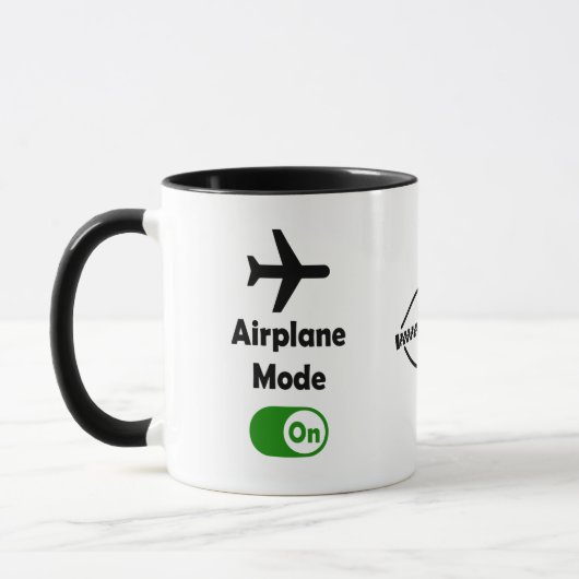 Mug "Air Plane Mode On" citation drôle Silence Design (Gauche)