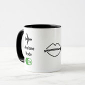 Mug "Air Plane Mode On" citation drôle Silence Design (Devant gauche)