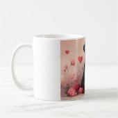 Mug Airedale avec des roses - Saint-Valentin (Gauche)