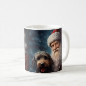 Mug Airedale avec Noël Festif du Père Noël (Devant droit)