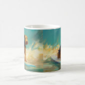 Mug Airedale Beach Surf Peinture (Centre)