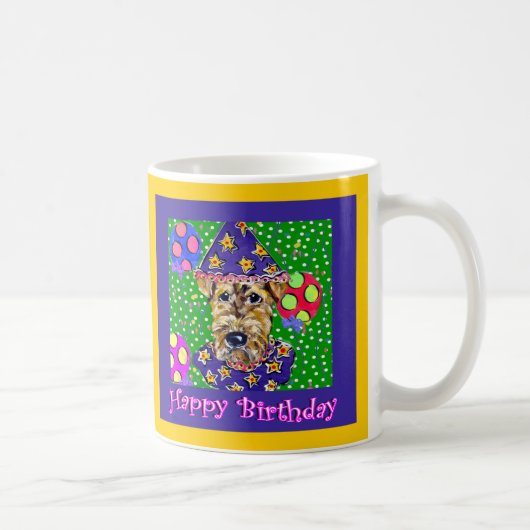Mug Airedale d'anniversaire (Droite)