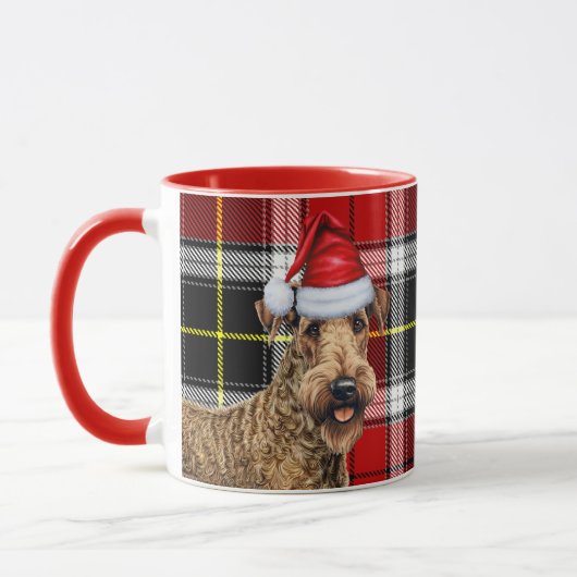 Mug Airedale Terrier Amoureux des chiens Vacances Jour (Gauche)