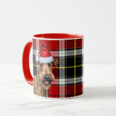 Mug Airedale Terrier Amoureux des chiens Vacances Jour (Devant gauche)