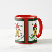 Mug Airedale Terrier Cadeaux de Noël (Devant droit)