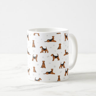 Mug Airedale terrier dog