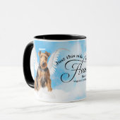 Mug Airedale Terrier Dog Heaven Personalized Memorial (Devant gauche)
