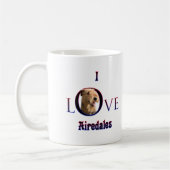 Mug Airedale Terrier I Love (Gauche)