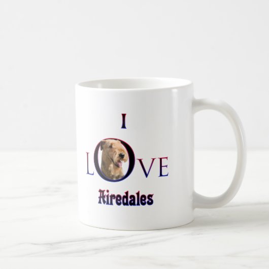 Mug Airedale Terrier I Love (Droite)