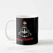 Mug Airplane Christmas Tree Cute Airplane Xmas Holiday (Gauche)