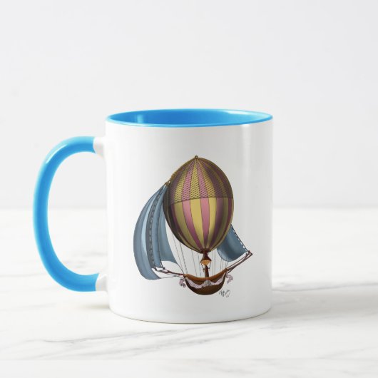 Mug AirShip avec voiles bleues (Gauche)