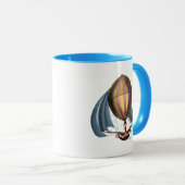 Mug AirShip avec voiles bleues (Devant droit)