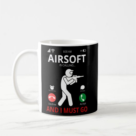 Mug Airsoft Appelle Et Je Dois Y Aller (Gauche)
