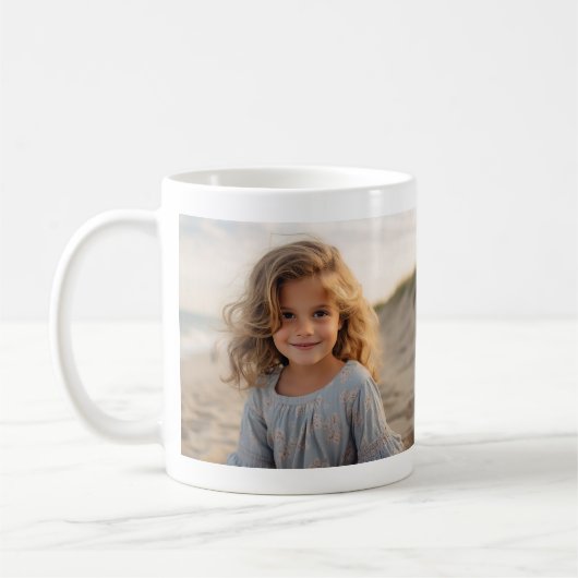 Mug Ajouter 2 photos - Collage simple sur les deux côt (Gauche)