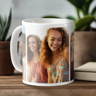 Mug Ajouter 3 Photos - Collage Simple - Minimaliste Mo