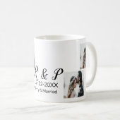 Mug Ajouter couple photo merisier marié ajouter date a (Devant droit)