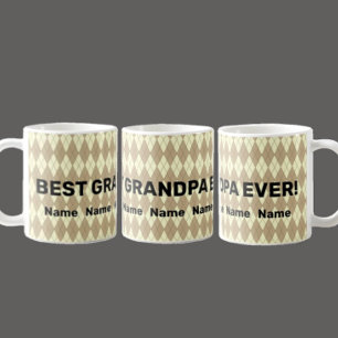 Mug Ajouter des noms Changer grand-père meilleur grand