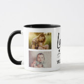 Mug AJOUTER DES PHOTOS FAMILIALES / L'amour est tout c (Gauche)