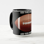 Mug Ajouter du texte sur l'oreiller de football (Devant gauche)