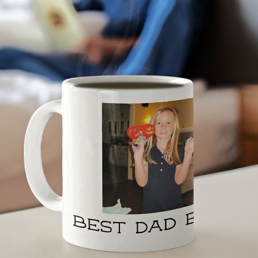 Mug Ajouter la photo Meilleur papa jamais Fête des pèr