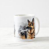 Mug Ajouter le nom Changer le texte, berger allemand d (Devant droit)