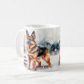 Mug Ajouter le nom Changer le texte, berger allemand d (Devant gauche)