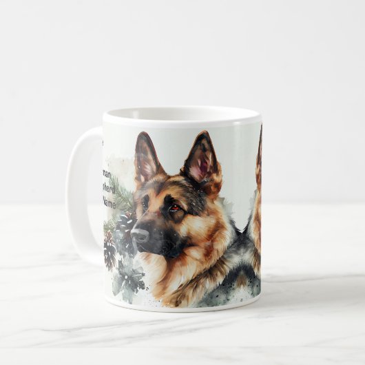 Mug Ajouter le nom Changer le texte, berger allemand d (Devant gauche)
