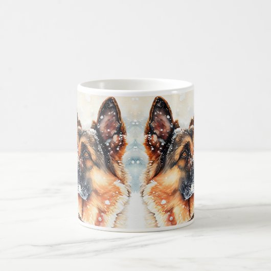 Mug Ajouter le nom Changer le texte, berger allemand d (Centre)