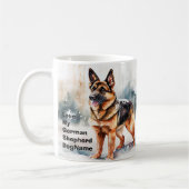 Mug Ajouter le nom Changer le texte, berger allemand d (Gauche)