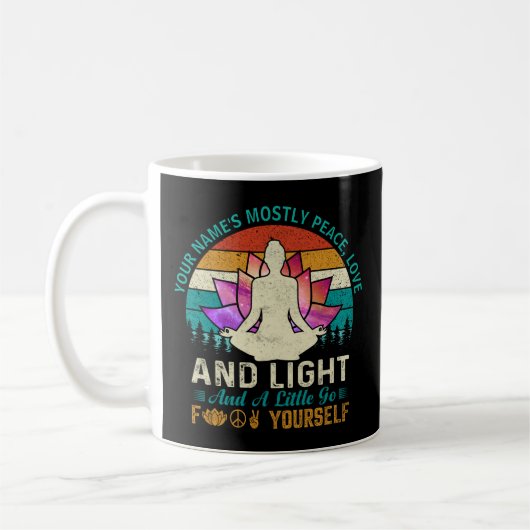 Mug Ajouter le nom Changer le texte, Yoga La plupart d (Gauche)