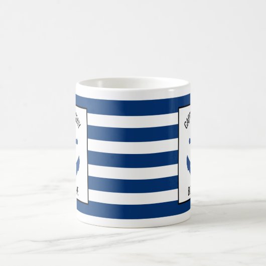 Mug Ajouter le nom du capitaine et du bateau Ancre ble (Centre)